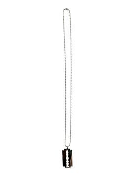 Andrew Christian Razorblade Necklace Silver — One Size